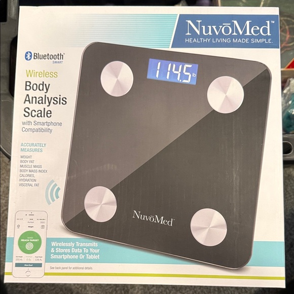 NuvoMed Other - Wireless Body Analysis Scale - Black
